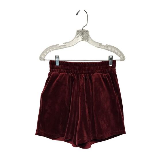 Zenana Velvet Red Wine Short Size Small - Picture 1 of 7